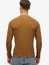 Superdry Trøje Henley Waffle Washed Camel Model / Achterkant