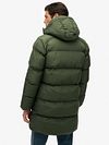 Superdry Veste Bouffante Long Hooded Vert Mousse Model / Achterkant