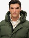 Superdry Veste Bouffante Long Hooded Vert Mousse Model / Detail