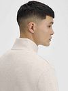 Sweter Fred Perry Half Zip melanżowy beżowy Model / Achterkant