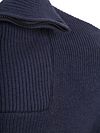 Sweter KnowledgeCotton Apparel z półzamkiem, wełna merynosów, granatowy Product / Detail
