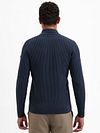 Sweter No Excess Half Zip Rib w kolorze granatowym Model / Achterkant