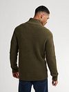 Sweter Petrol z półzamkiem w kolorze khaki Model / Achterkant
