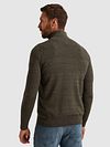 Sweter PME Legend Half Zip Structure Mouliné w kolorze przygaszonej zieleni Model / Achterkant