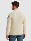 Sweter PME Legend Half Zip Structure w kolorze ecru Model / Achterkant