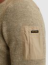 Sweter PME Legend z dzianiny w kolorze beżowego melanżu Model / Detail