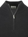 Sweter Profuomo z półgolfem na zamek, strukturalny, granatowy Product / Detail