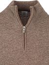 Sweter R2 Amsterdam z krótkim zamkiem, tkany, taupe Product / Detail