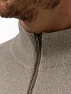 Sweter State of Art z półgolfem na zamek w beżowym melanżu Model / Detail