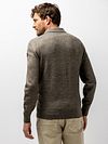 Sweter State of Art z zamkiem błyskawicznym do połowy w kolorze brązowym Model / Achterkant