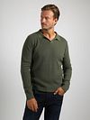 Sweter Suitable Riva Structure Melange Zielony Model / Voorkant z Stefan
