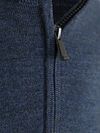 Sweter Suitable z wełny merynosów z zamkiem half zip, niebieski denimowy Product / Detail
