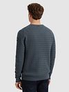 Sweter Vanguard o dzianinowej strukturze w kolorze niebieskim Model / Achterkant