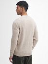 Sweter z jagnięcej wełny Barbour w kolorze beżowym Model / Achterkant