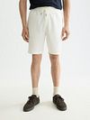 Szorty Scotch and Soda Fave z bawełny i lnu w kolorze ecru Model / Voorkant