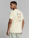 T-Shirt No-Excess Slub con stampa posizionata écru Model / Achterkant