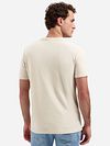 T-shirt No Excess z żakardowym splotem w kolorze ecru Model / Achterkant