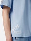 T-Shirt Scotch And Soda Slub con ricamo blu Model / Detail