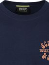 T-shirt Scotch & Soda z nadrukiem na plecach w kolorze granatowym Product / Detail
