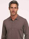 Camicia Pull in maglia merino R2 Amsterdam color taupe Model / Voorkant