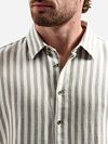 No Excess Camicia Casual Lino Righe Taupe Model / Detail