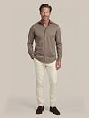 Suitable Camisa Elegante Slim Fit Sorona Dark Taupe Model / Voorkant