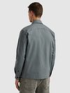 Tech Overshirt Cast Iron con zip blu Stormy Model / Achterkant