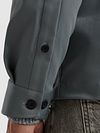Tech Overshirt Cast Iron con zip blu Stormy Model / Detail