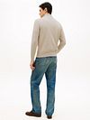 Tommy Hilfiger Essential Jersey Media Cremallera Greige Model / Achterkant