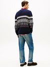 Tommy Hilfiger Fairisle Jersey Navy Model / Achterkant