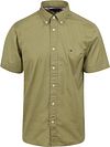 Tommy Hilfiger Kortärmad Skjorta Flex Grön MW0MW33809-L9F