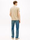 Tommy Hilfiger Half-Zip Polo Shirt Interlock Beige Model / Achterkant