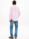 Tommy Hilfiger Poplin Overhemd Streep Roze Model / Achterkant
