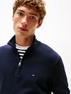 Tommy Hilfiger Pull Demi-Zip Essential Marine Model / Voorkant