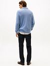 Tommy Hilfiger Pullover Halfzip Structure Indigo Model / Achterkant