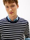 Tommy Hilfiger Pullover Streifen Navy Model / Voorkant