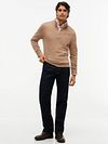 Tommy Hilfiger Pullover Half Zip Lambswool Safari Canvas Heather Model / Voorkant