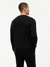 Sweter Tommy Hilfiger Essential czarny Model / Achterkant