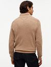 Tommy Hilfiger Pullover Half Zip Lambswool Safari Canvas Heather Model / Achterkant