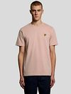 Lyle and Scott T-skjorte Honeycomb Rosa Model / Voorkant