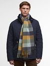 Barbour Scarfs Tattersall Blue Beige Model / Voorkant