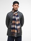 Barbour Scarfs Tattersall Navy Beige Model / Voorkant