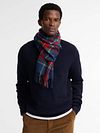 Szalik Barbour Tartan Wool Cashmere w kolorze granatowym Model / Voorkant