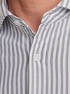 Camicia Vanguard Elevated Knit a righe blu Model / Detail