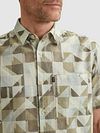 Vanguard Camisa Casual Manga Corta Estampado Verde Model / Detail