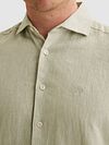Vanguard Camisa Casual Manga Larga Mezcla De Lino Verde Claro Model / Detail