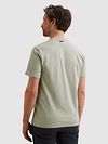 Camiseta Vanguard de punto jersey en gris aqua Model / Achterkant