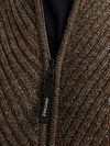 Vanguard Cardigan Structure Mix Laine Marron