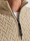 Vanguard Halfzip Pullover Beige Model / Detail
