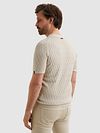 Vanguard Knitted Polo Shirt Half-Zip Ecru
